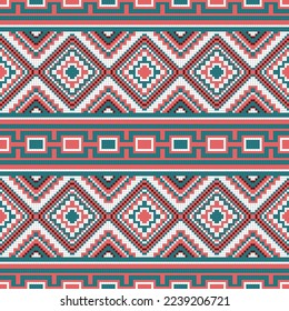 Seamless motif ethnic handmade border. Ethnic leaf floral background art. folk embroidery, Mexican, Peruvian, Indian, Asia, Moroccan, Turkey, and Uzbek embroidery pattern. Aztec geometric art.