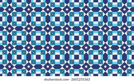 Seamless motif with a harmonious combination of blue and white, giving a clean and professional impression