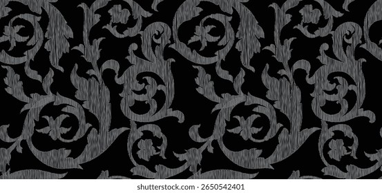 Nahtloses Motivmuster. Barockes Musterdesign.