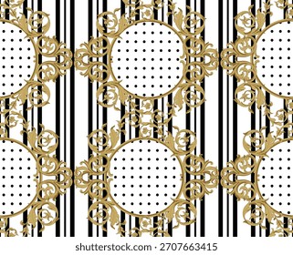 Seamless motif pattern. Baroque pattern design.