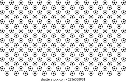 Seamless Motif Pattern made from Foot Ball or Soccer Ball Composition for Background, Pattern, Decoration, Ornate, Website or Graphic Design Element. Vector Illustration