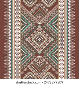 Nahtloses Motiv Dreieck Chevron Muster in Tribal, Navajo Folk Stickerei und mexikanischen Stil. geometrische Kunst Ornament Print.Design für Teppich, Bildschirmhintergrund, Textil.