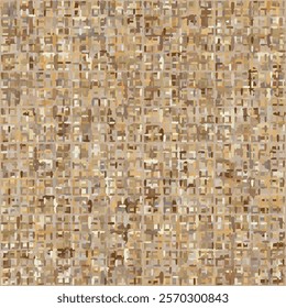 Seamless motley checkered pattern. Randomly colored elements in yellow-brown shades. The picture is suitable for painting textiles, wallpaper and other design works.