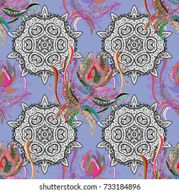 Seamless. Motley illustration. Vector cute pattern in small flower. The elegant the template for fashion prints. Spring floral background with flowers. Small colorful flowers.