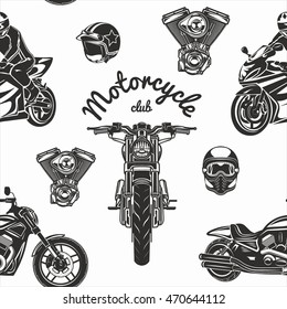 seamless motorcycle pattern