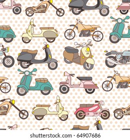 seamless motorcycle pattern