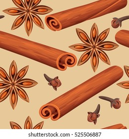 Seamless mulled wine spices