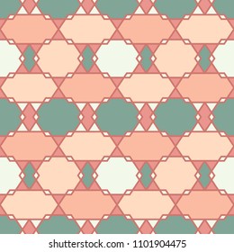 Seamless Multi Color Mosaic Tile Pattern / Vector Illustration / Global Colors saved with Pattern Swatches