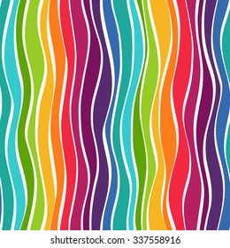 Seamless Multi Colored Background With Vertical Waves
