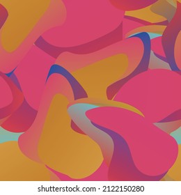 Seamless Multicolor Camouflage Vector Pattern. Fluid Wave Background. Modern Abstract Liquid Repeat Print. Splash Fabric Design for Sport Wear, Wallpaper, Fabric, etc.