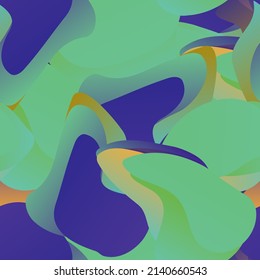 Seamless Multicolor Camouflage Vector Pattern. Fluid Wave Background. Modern Abstract Liquid Repeat Print. Splash Fabric Design for Sport Wear, Wallpaper, Fabric, etc.