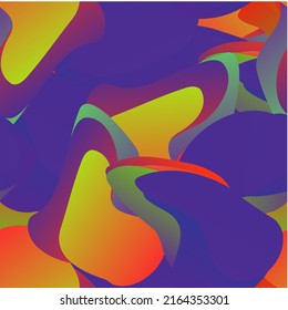 Seamless Multicolor Camouflage Vector Pattern. Fluid Wave Background. Modern Abstract Liquid Repeat Print. Splash Fabric Design for Sport Wear, Wallpaper, Fabric, etc.