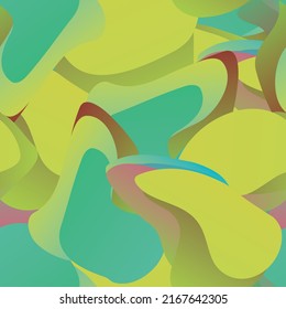 Seamless Multicolor Camouflage Vector Pattern. Fluid Wave Background. Modern Abstract Liquid Repeat Print. Splash Fabric Design for Sport Wear, Wallpaper, Fabric, etc.