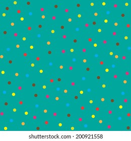 seamless multicolor dot pattern, vector background