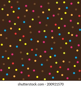 seamless multicolor dot pattern, vector background