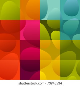 seamless multicolor easter eggs on checked background