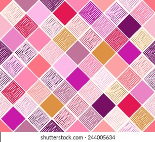 seamless multicolor geometric dots texture tiles pattern