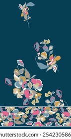 Objeto floral geométrico multicolor sin costuras