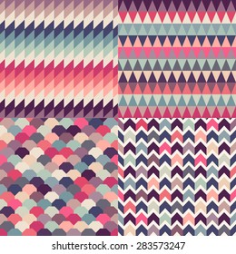 seamless multicolor geometric pattern textured background