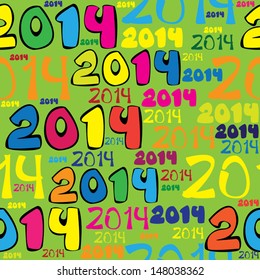seamless multicolor pattern 2014 year