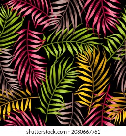 Seamless multicolor pattern Tropical background