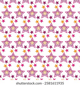 seamless  multicolor stars pattern design