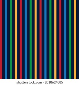 seamless multicolor stripes pattern on navy