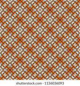 Seamless multicolor triangle pattern on black background. Graphic disigh. Trendy mosaic geometric background. Template for your design of tile, wallpapers, stained glass windows. Vector illustration