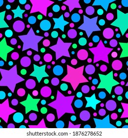 seamless multicolored background with festive stars