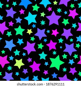 fondo multicolor sin fisuras con estrellas festivas