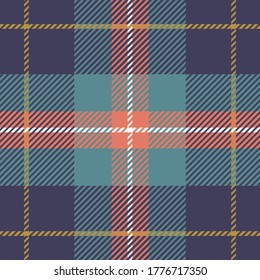 Fondo vectorial transparente multicolor transparente en azul oscuro, azul y naranja para camisa de flanco, falda, bufanda, poncho, manta, tira u otro diseño de tela moderna. Patrón de Tartán