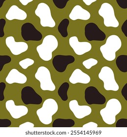  Seamless multicolored cow print vector pattern.