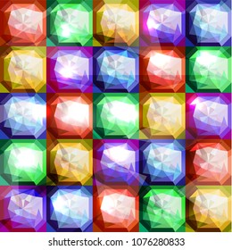 Seamless multicolored diamond bejeweled background - abstract eps10 vector