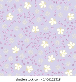Seamless multicolored doodle background with flowers and butterflies. Vector illustration for packaging and printing on fabric