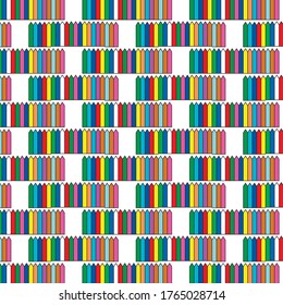 Seamless multi-colored fence. Village theme. It can be used as background, decor, packaging, greeting card.