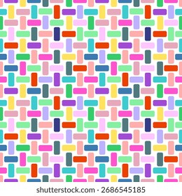 Seamless multicolored geometric pattern with abstract shapes for modern wallpaper design, fabric pattern, background pattern.
