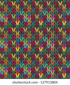 Seamless multicolored knit pattern