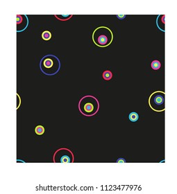 Seamless multi-colored pattern from circles.