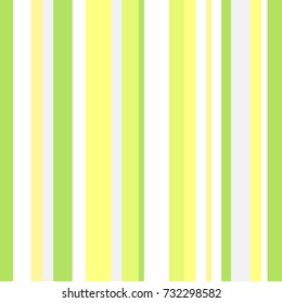 Seamless multicolored pattern. Striped pattern with stylish colors. Green and yellow stripes. Greenery background for design in a vertical strip. Ecological style