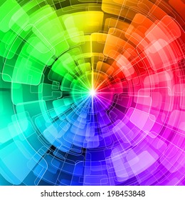 Seamless multi-colored spherical abstraction. The disco gradient