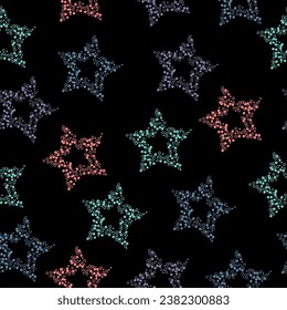 seamless multicolored star pattern, for children, white background Festive Stars Wallpaper.