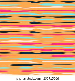 Seamless multicolored striped background. Vector illustration
