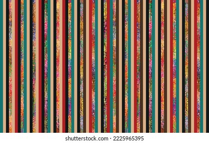 Seamless multicolored striped ethnic pattern. Vector for rug, kilim, carpet, textile and others print. 