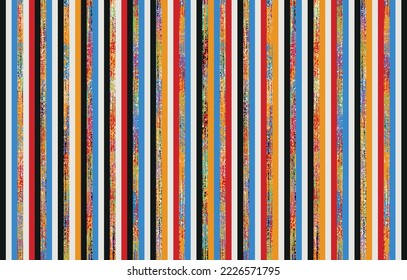 Seamless multicolored striped ethnic pattern. Vector for rug, kilim, carpet, textile and others print. 