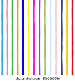 Seamless multicolored striped pattern. Children's texture. Design for wallpaper, pattern fills, web page background, surface textures,fabric. Vector illustration