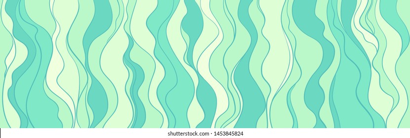 Seamless multicolored wallpaper on horizontal surface. Colorful wavy background. Hand drawn waves. Stripe texture with many lines. Waved pattern. Colored illustration for banners, flyers or posters