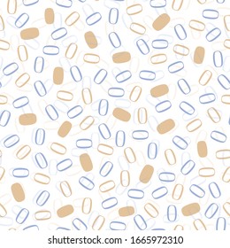 Seamless Multicolour Geometric Shape Pattern On White Background