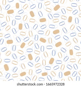 Seamless Multicolour Geometric Shape Pattern On White Background