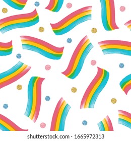 seamless multicolour label with glitter pattern background