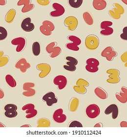 seamless multicolour mathematical number alphabet pattern background for kids